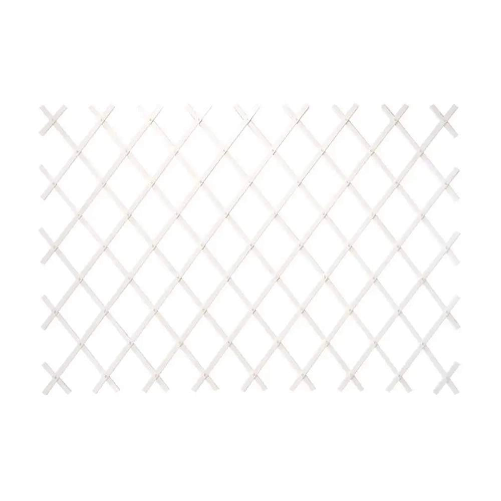 Traliccio Estensibile in PVC per Recinzione Giardino Verdemax Formato: 2 x 1 Mt, Colore: Bianco