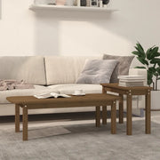 Set Tavolini da Salotto 2 pz Ambra in Legno Massello di Pino 822365