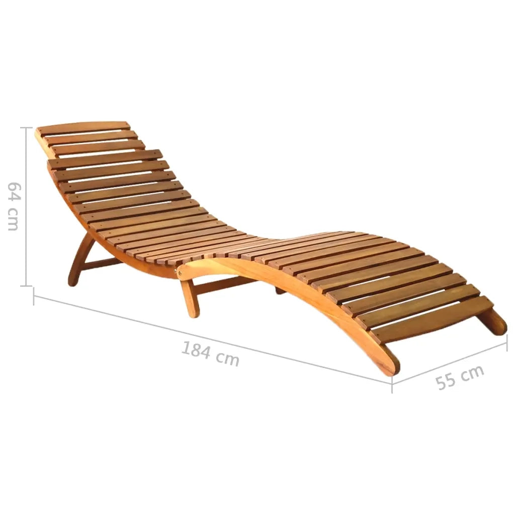Lettini Prendisole 2 pz | Sdraio da giardino | Lettino da sole in Legno Massello d'Acacia
