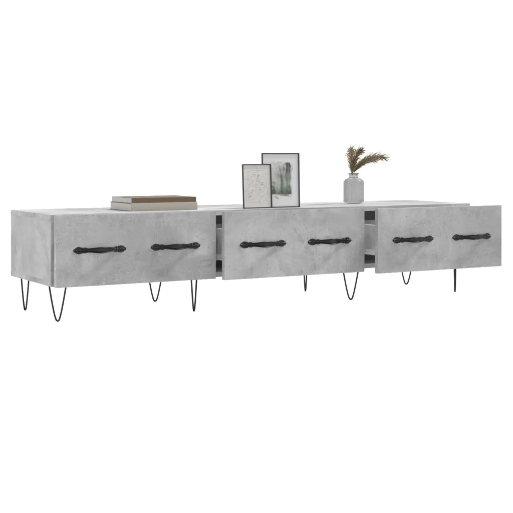 Mobile Porta TV Grigio Cemento 150x36x30 cm Legno Multistrato 829152