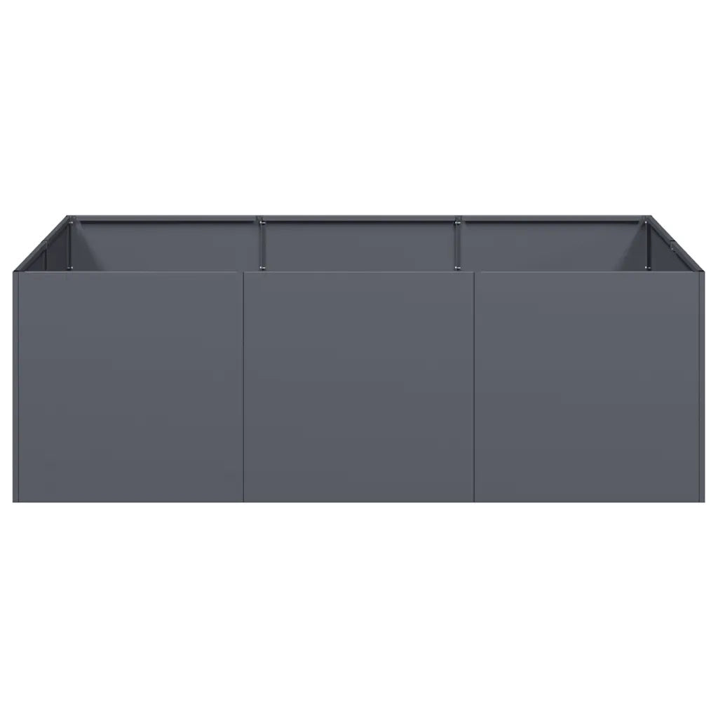 Fioriera Antracite 120x80x40 cm in Acciaio 860747