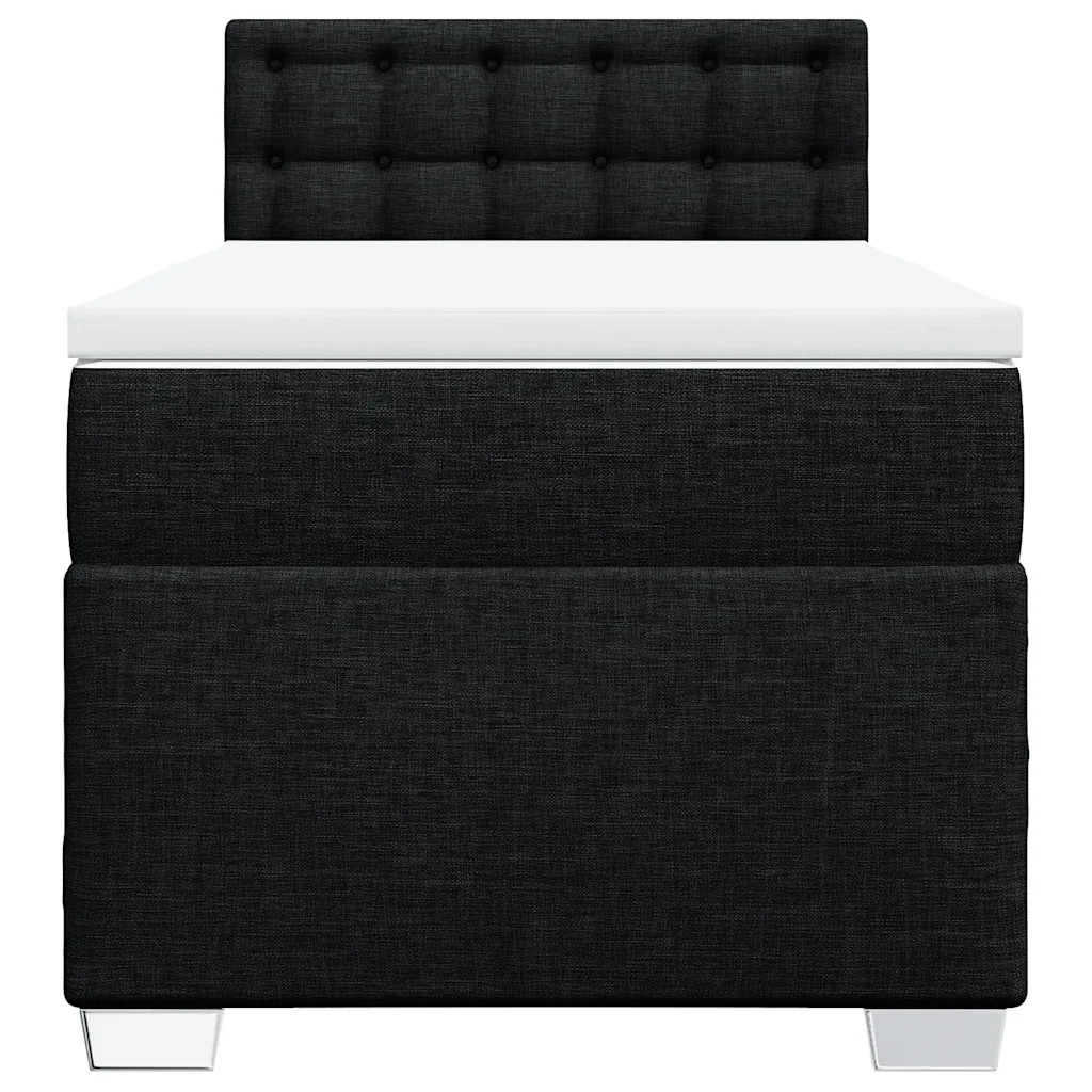 Giroletto a Molle con Materasso Nero 90x190 cm in Tessuto 3285759