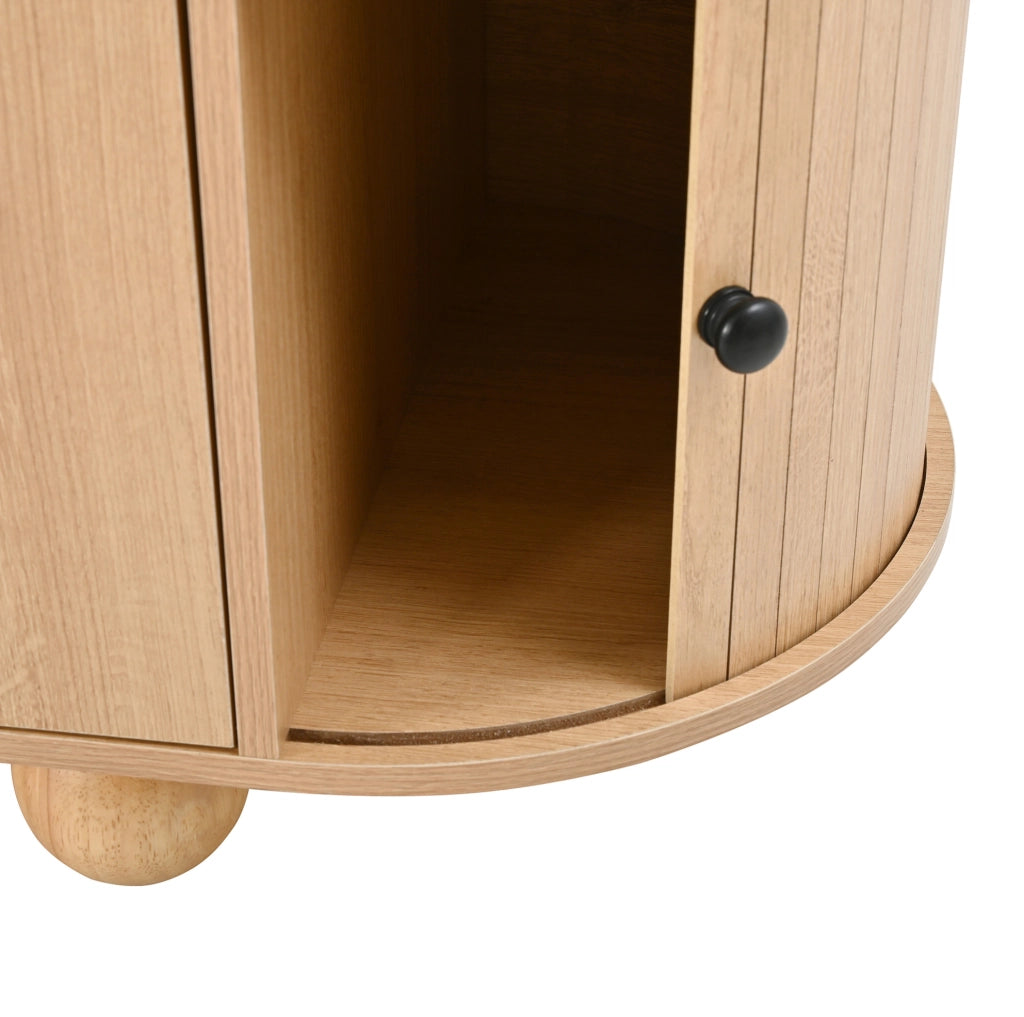 Mobile TV 180x40x48 cm con illuminazione LED ambiente in MDF naturale