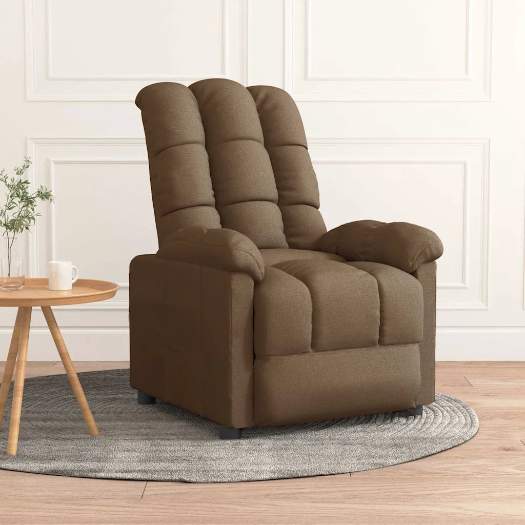 Poltrona Reclinabile in Tessuto Marrone