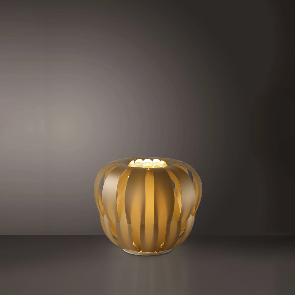 Lampada Ricaricabile Da Tavolo Queen Polilux ® New Gold 1 Luce Led D29Cm