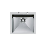 Foster Quadra.1V.50x40.Q4 Lavello montato su piano Rettangolare Acciaio inossidabile