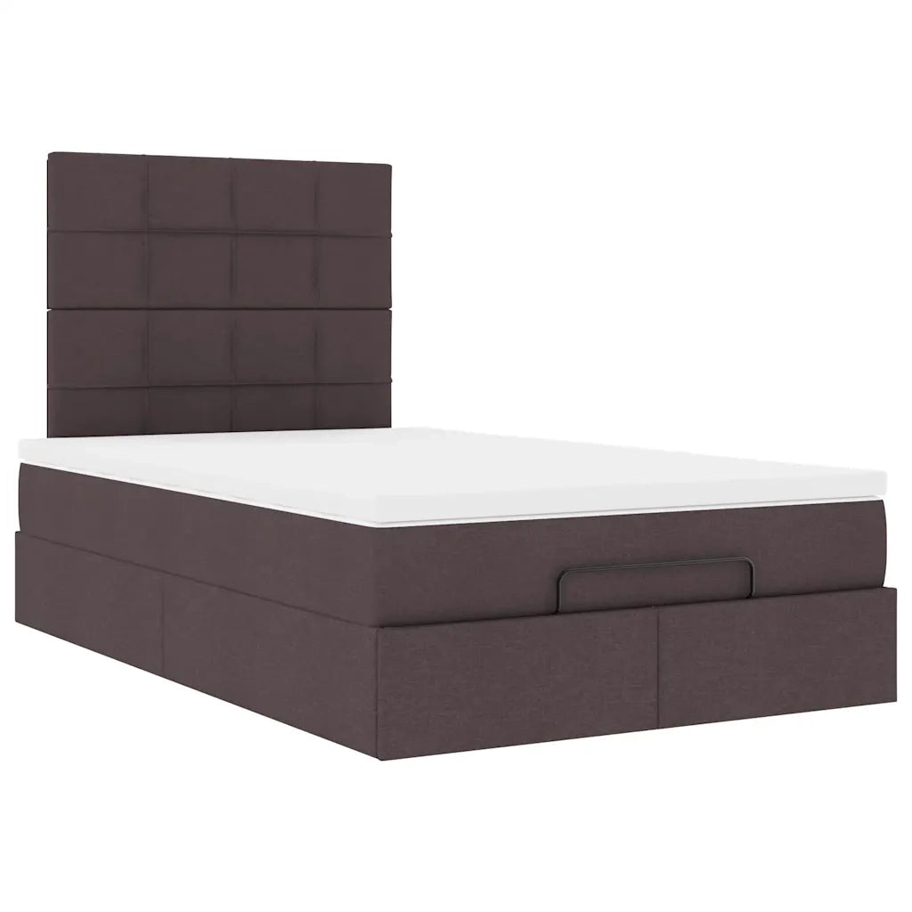 Struttura Letto Pouf con Materasso 120x200 cm in Tessuto 3313999