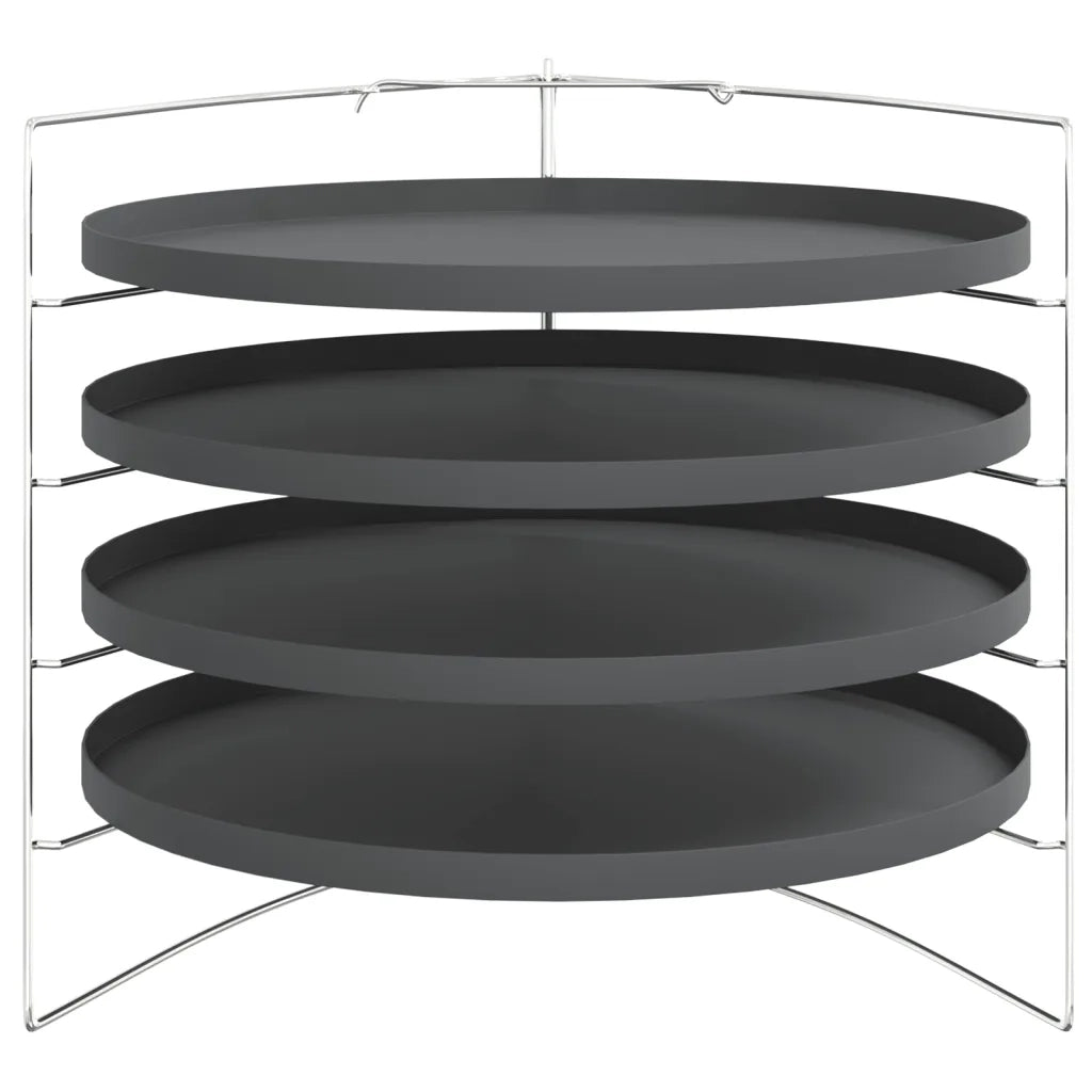 Teglie per Pizza 4 pz con Porta Teglie Ã˜ 28 cm in Acciaiocod mxl 118249