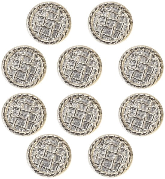 Accessori per cucito 10 pezzi - Punti in legno dorato - Punti in plastica - Accessori per cucito - Decorazione per abiti - 25 mm di diametro - Accessori per cucito