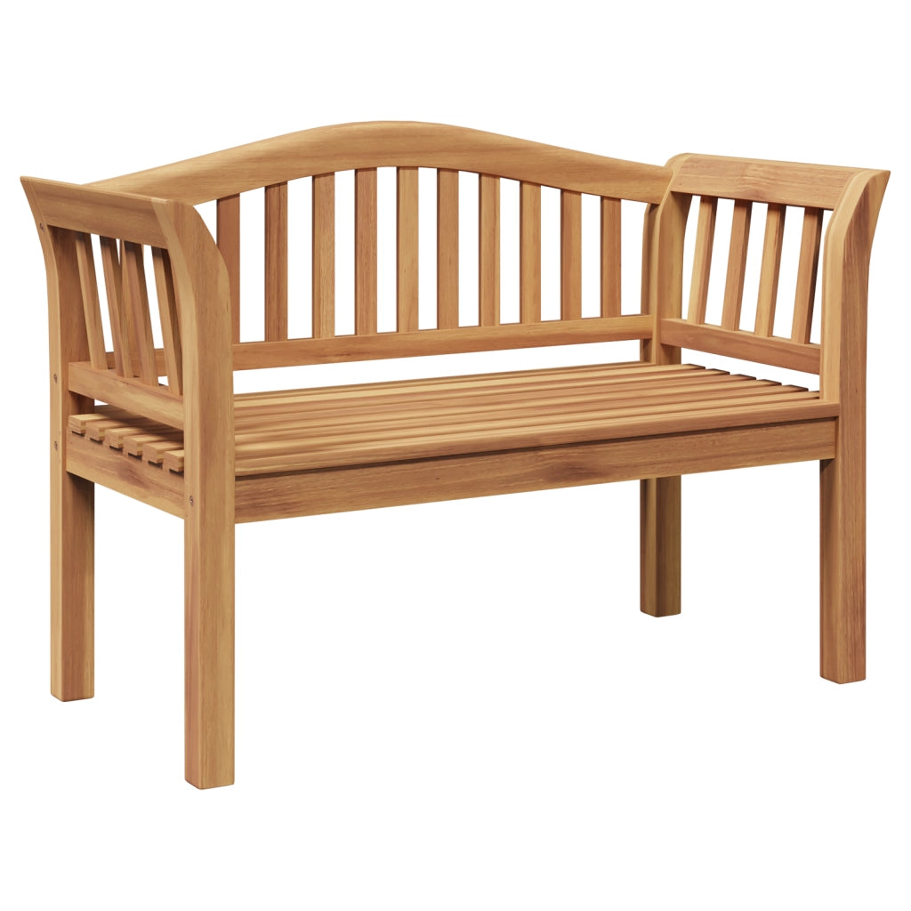 Panchina da giardino 120x53.5x85 cm in legno massello di teak