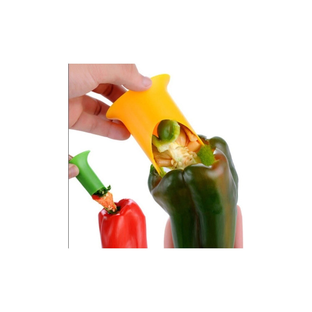 Trade Shop - Kit Svuota Peperoni Verdura Peperone Accessorio Strumento Cucina Scavino Verdure -