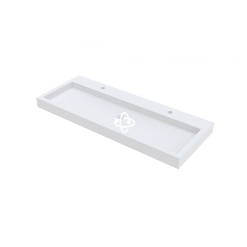 SPRING VOW RIHO lavabo 100x46x8 cm 2 fori in marmo composito