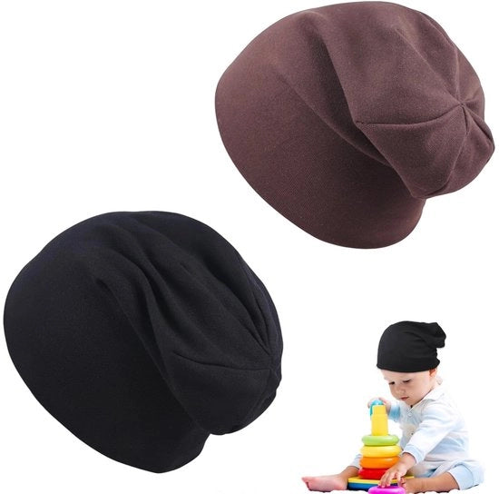 Set di cappuccioli per bambini da 2 pezzi - Doppia imbottitura calda - Materiale soffice cotone/acrilico - Cappuccioli invernali per bambini - Ideale per attività all'aperto