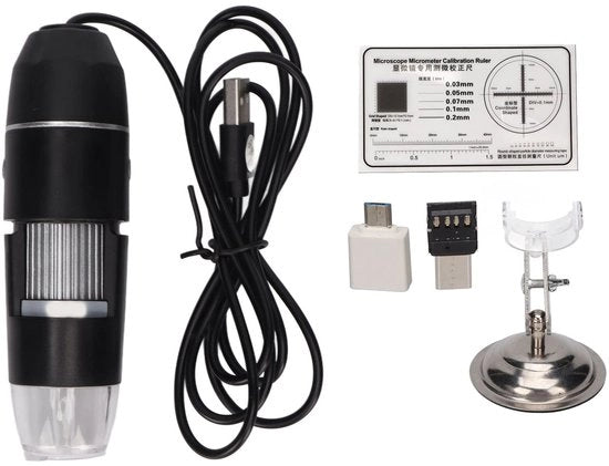 Detectore per capelli - Apparecchio diagnostico portatile - 800x ingrandimento - Detector USB per peli capillari - Immagine nitida - Adatto per la diagnosi della pelle del capo...