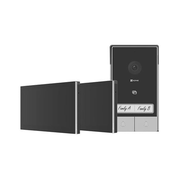 Citofono ezviz 318500248 hp7 2 family kit black e silver