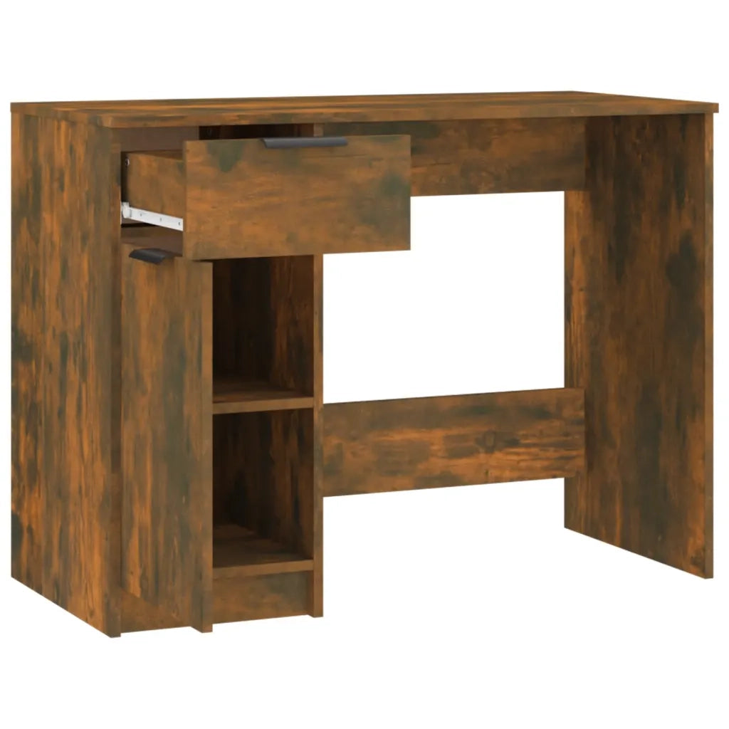 Scrivania Rovere Fumo 100x50x75 cm in Legno Multistrato cod mxl 69514