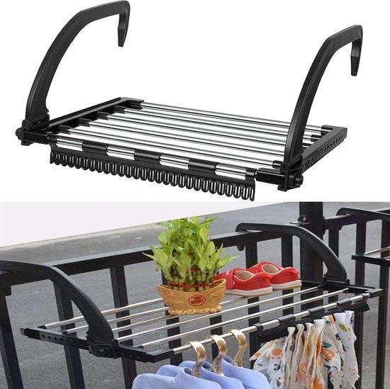 Scaffalatura per asciugare abbigliamento per balcone e finestra - asciugacapelli e asciugasapone per radiatore - asciugamani indoor - 40 cm scaffalatura per asciugare abbigliamento pieghevole