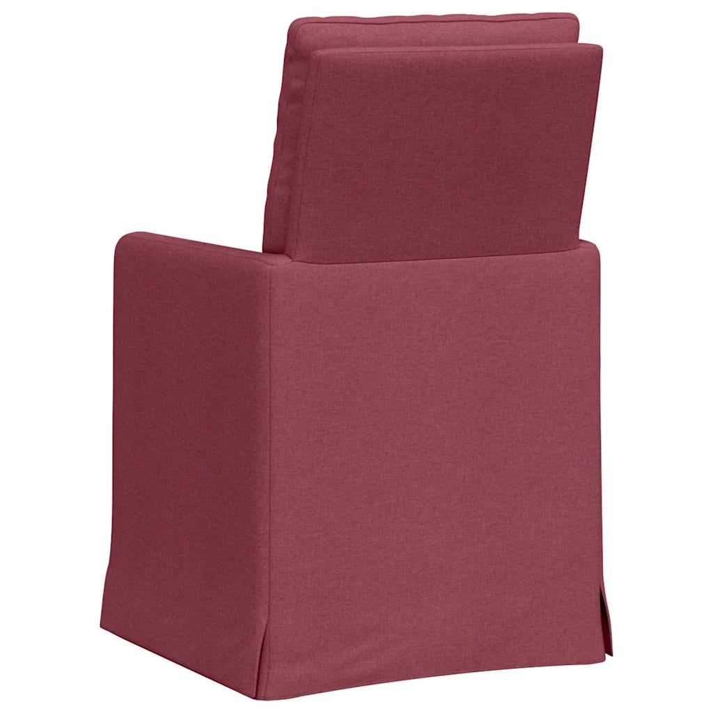 Sedie da pranzo 2 pz | Sedie da cucina Rosso vino 57 x 67 x 98 cm Tessuto