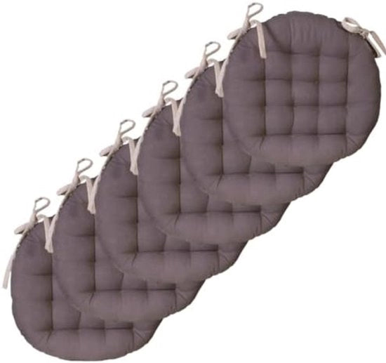 Set di 6 cuscini di forma rotonda con doppia colorazione e imbottitura comoda