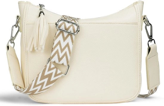 Borsa a Spalla per Donna - Materiale PU - Modella di Stile - 3 Comparti Ampi - Cinturino a Spalla Regolabile/Removibile - Impermeabile - Leggero 0,47 kg