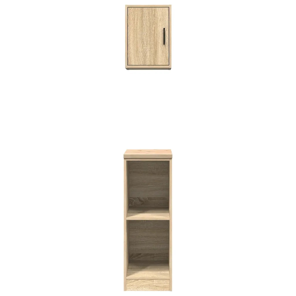 vidaXL Armadi da Garage 2 pz Rovere Sonoma in Legno Multistrato