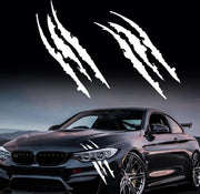 2-pack Sticker Klaue - Sticker Oculare Auto - Sticker Faro - Sticker Protezione Auto - Bianco