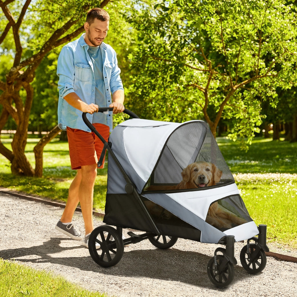 Carrello per Cani Pieghevole ¨C Zephmum ¨C Grigio