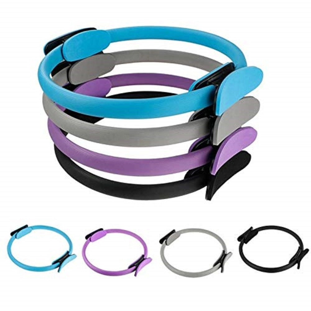 Trade Shop - Anello Pilates Cerchio Doppia Impugnatura Cosce Braccia Antiscivolo Resistente Yoga -