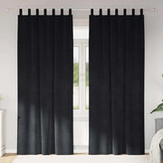 Tende oscuranti 2 pcs Nero 140 x 225 cm Velluto 4107175