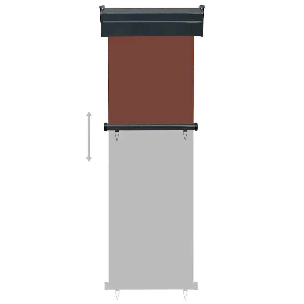 Tendalino Laterale per Balcone-Tenda da Sole Laterale per Patio 65x250 cm Marrone