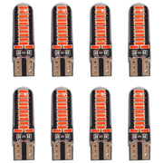 8 Pezzi Lampada Led T10 W5W 24 SMD 4014 12V 1.2W 40lm Luce Colore Rosso 34mm