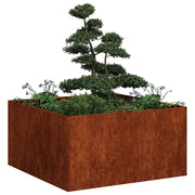 Fioriera Arrugginita 80x80x40 cm in Acciaio Corten 860744