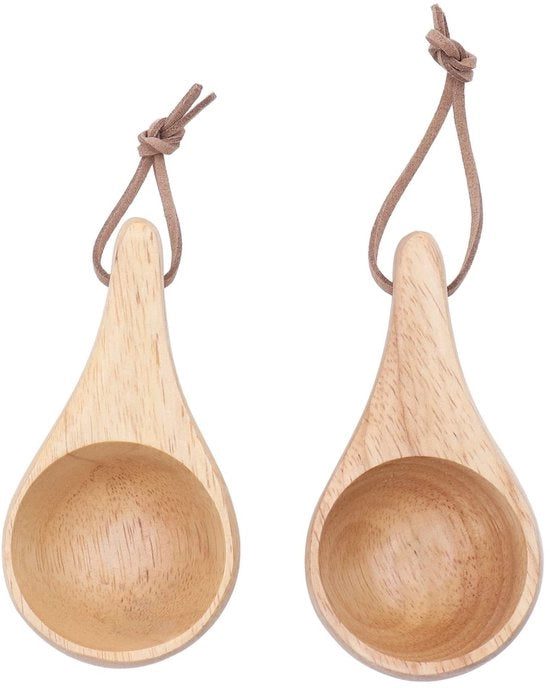 Bicchiere in legno di pioppo - 2 pezzi - 25 ml - Design trasportabile - Bicchiere da campeggio - Materiale di alta qualità