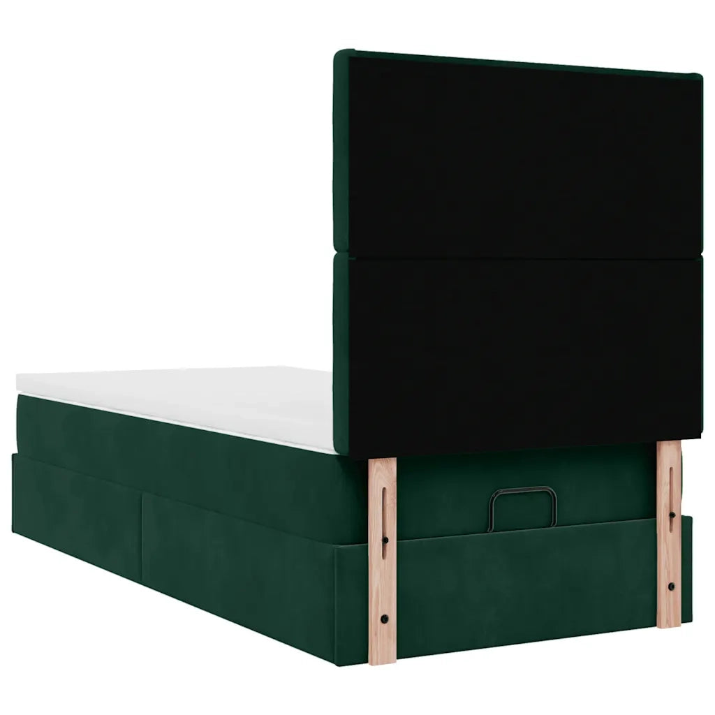 Struttura Letto Pouf con Materassi 100x200 cm Velluto 3313598