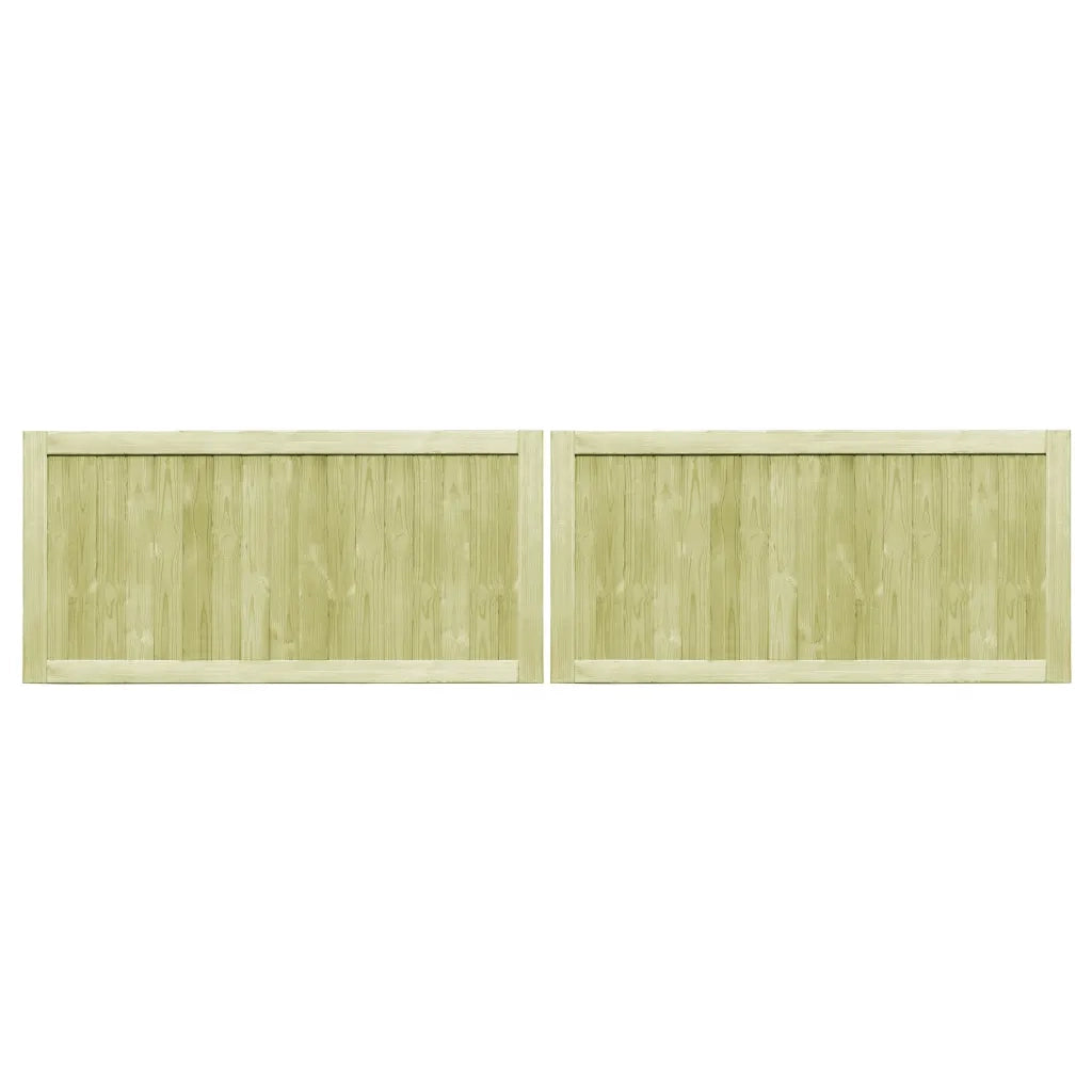 Cancelli da Giardino 2 pz in Pino Impregnato 300x75 cm cod mxl 40249