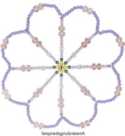 Pere per filare - Perle con foro - Lila - 4 mm - 200 pezzi.