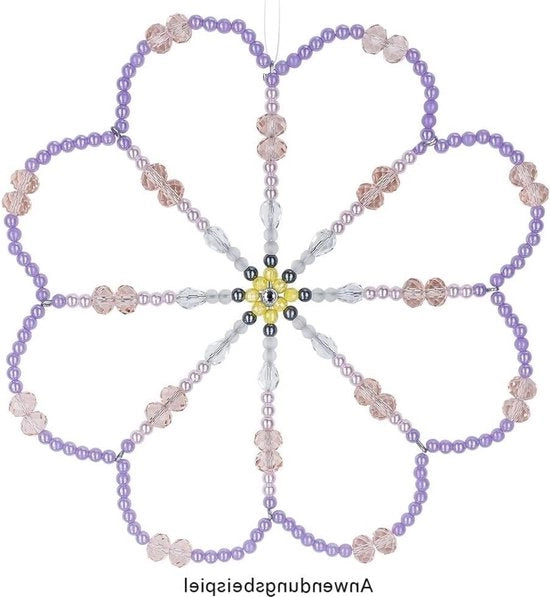 Pere per filare - Perle con foro - Lila - 4 mm - 200 pezzi.