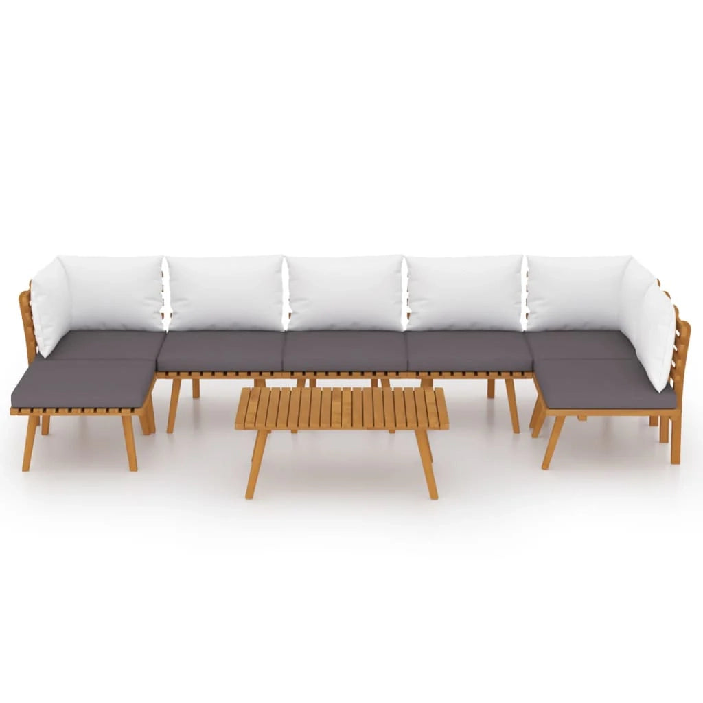 Set di mobili da giardino mobili da esterno 8 pezzi con cuscini legno massello di acacia 02_0017488