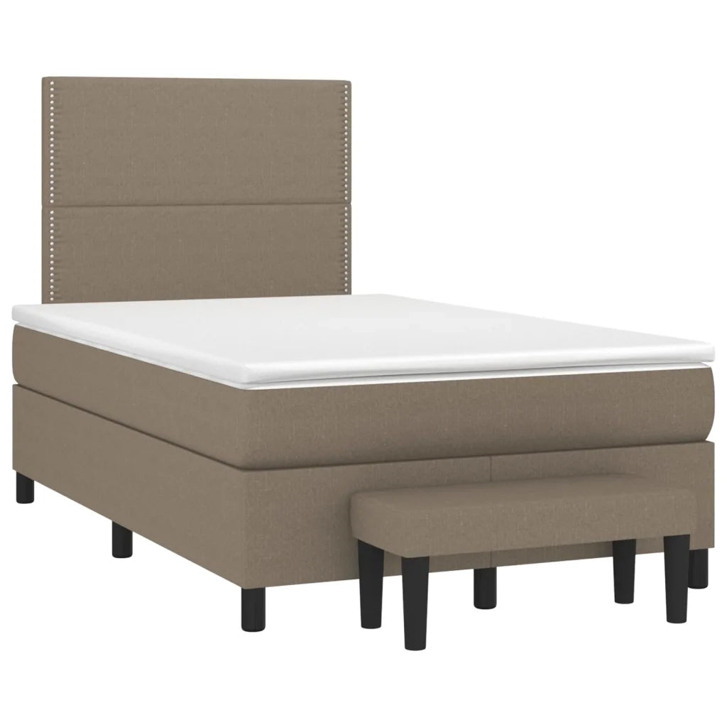 Giroletto a Molle con Materasso Tortora 120x190 cm in Tessuto 3270352
