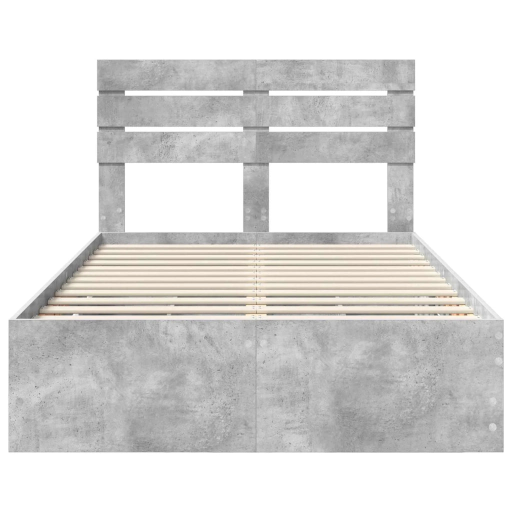 Struttura del letto con cassetto Grigio cemento 135 x 190 cm 3411511