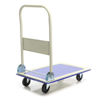 Carrello a pianale da magazzino max 150 kg con manico pieghevole