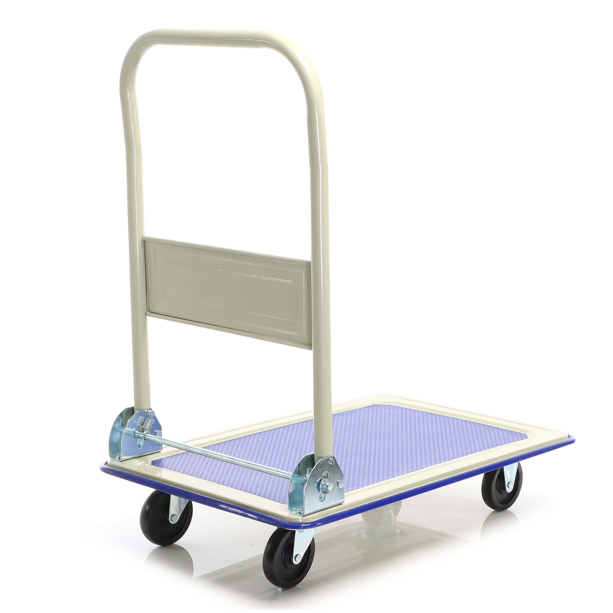 Carrello a pianale da magazzino max 150 kg con manico pieghevole