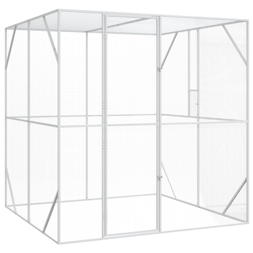 Voliera per Uccelli Antracite 209x202x214 cm Acciaio