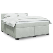 Giroletto a Molle con Materasso Grigio Chiaro 180x200cm Velluto 3286372