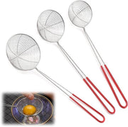 Set di 3 coltelli da cucina in acciaio inossidabile - grande, medio, piccolo - spatola da cucina - pastellaio - per cucina e frittura