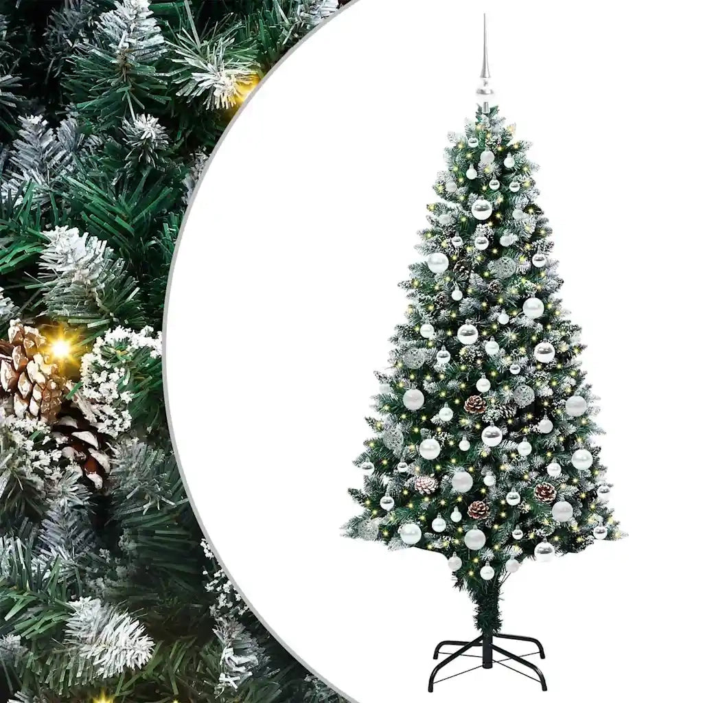 Albero di Natale artificiale con 300 LED Verde 180 cm 3396269