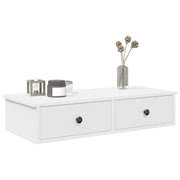 Scaffale a Parete con Cassetti Bianco 80x34x17 cm in Truciolato 859950
