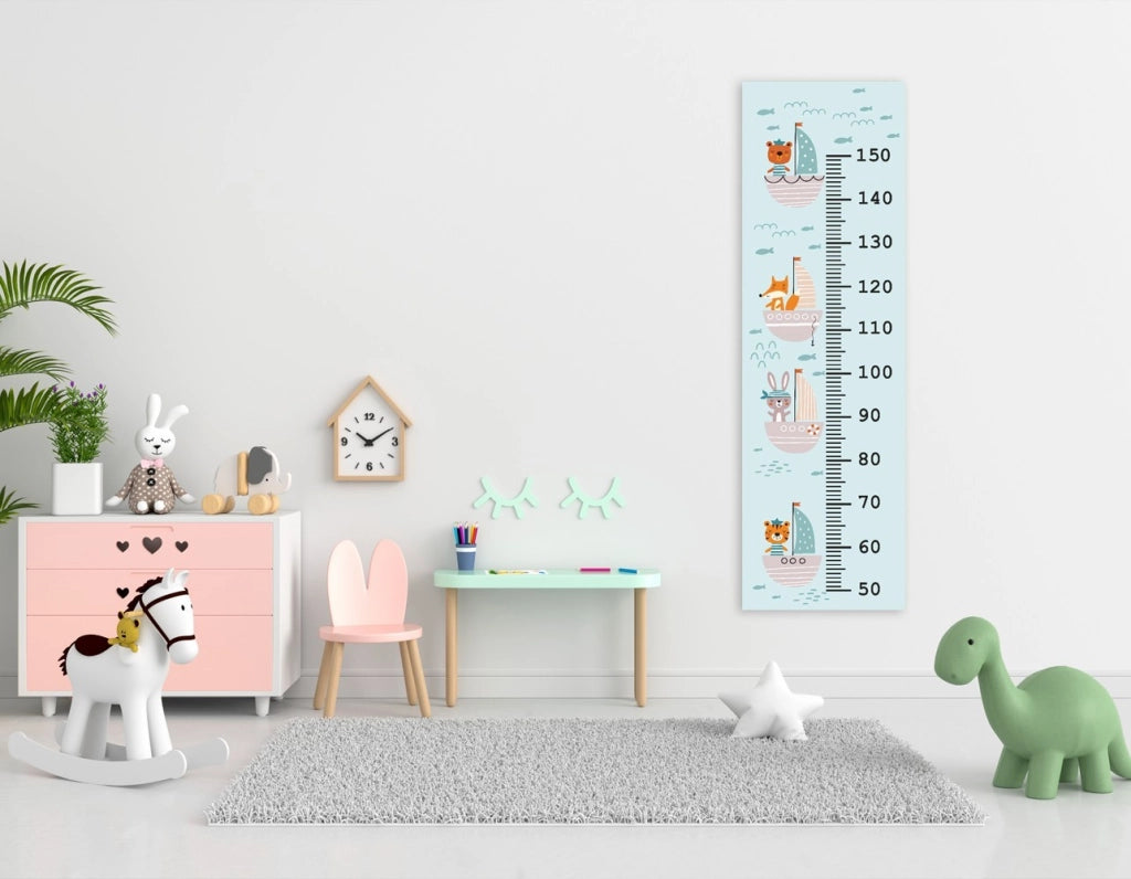 Metro Parete Misura Crescita Bambini in PVC 36x120 Cm Righello Grafico Altezza Muro Bimbi DIS_G