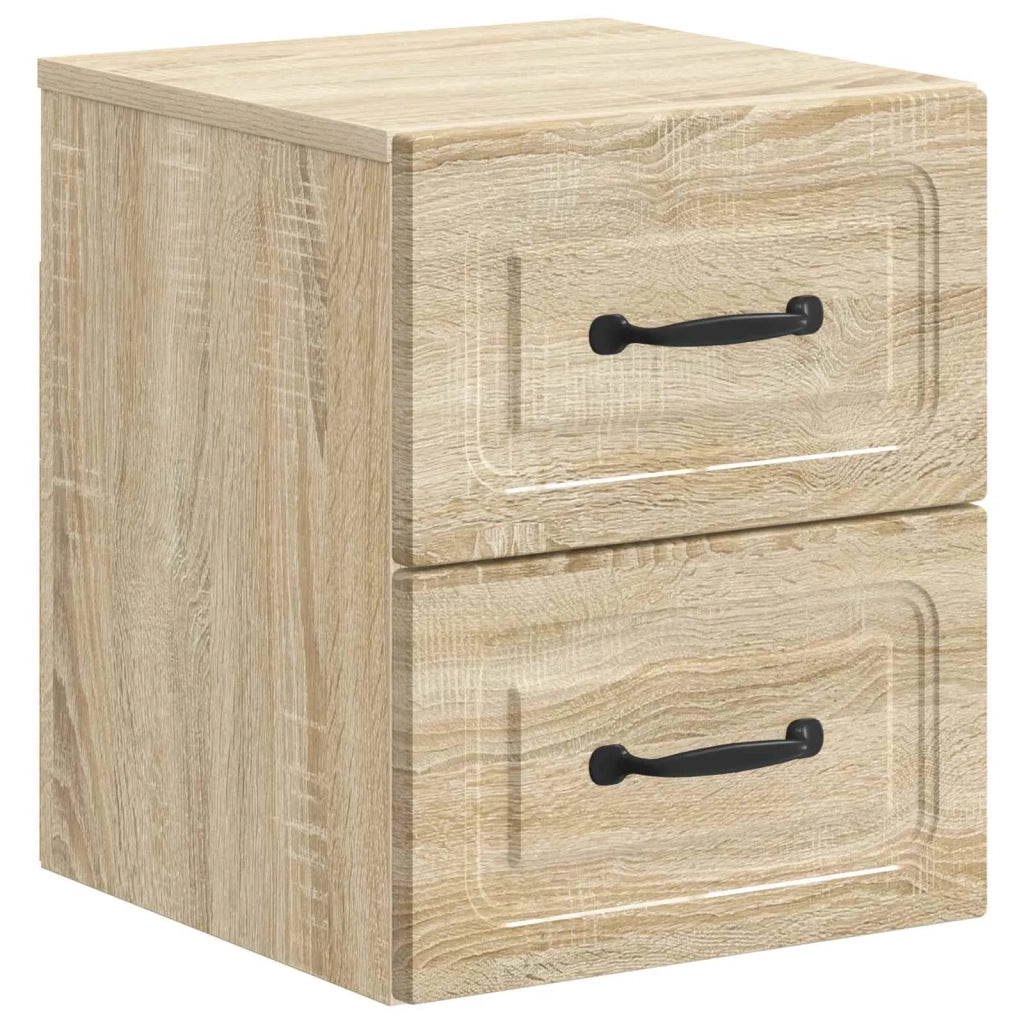 Mobiletto da notte a muro Rovere Sonoma 34,5 x 33 x 40 cm 899319