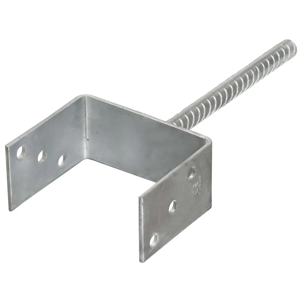 Picchetti per Recinzione 6 pz Argento 12x6x30cm Acciaio Zincato 145320